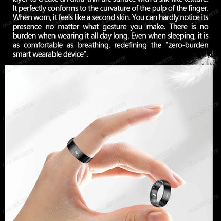 AI ECG Detection Smart Ring Blood Pressure,Heart Rate,Body Temperature Monitor,Waterproof Multiple Sport Track Men Women Rings
