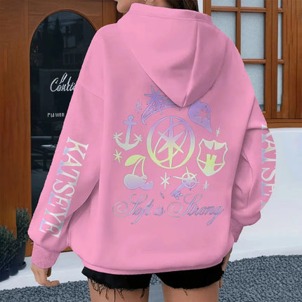 New Kpop Vintage Katseye Grunge Graphic Hoodies Women Men Pop Music Band Hoody Katseye Fashion HipHop Sweatshirt Harajuku Unisex