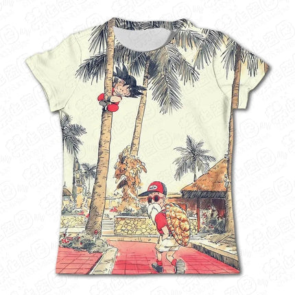Dragon Ball T Shirt Kids Tops Tee Anime Figures Son Goku Super Saiyan T-shirt Boys T-shirts Children Clothes Summer Short Sleeve