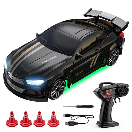 1/64 Scale Drift RC Car 2.4G Desktop Mini Racing Model with ESP 4WD Remote Control Vehicle Toy For Adults Kids Ideal Gift