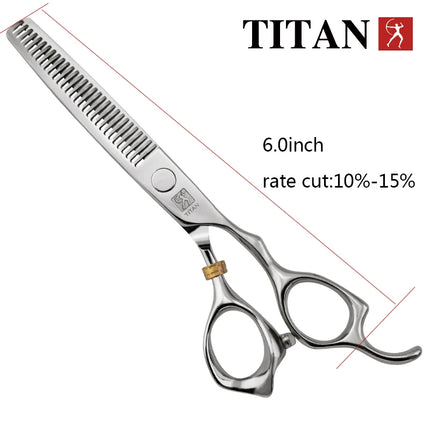 TITAN Professional Barber Tools Hair Scissor Cutting Thinning Hairdressing Shear 5.0/5.5/6.0/6.5 Inch Japan 440C Steel