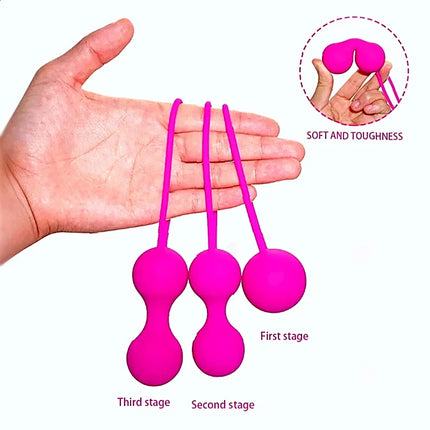Set Safe Silicone Smart Ball Kegel Ball Ben Wa Ball Vagina Geisha Massager Exercise Machine Anal Ball Adult Games sex toys