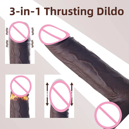 Thrusting Big Dick Realistic Dildo Vibrator for Women Telescopic Vibrating Heating Penis Vibrators Anal Plug Adult 18+ Sex Toys