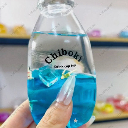Juice Bottle Stress Ball Water Bottle Fidget Toy Boba Tea Squishy ASMR Anti Stress Funny Novelty Toy Toys For Children Gift