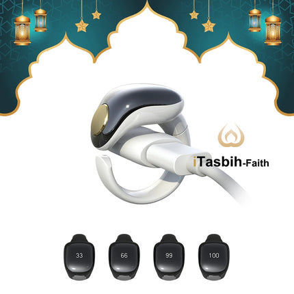 Muslim Gift Smart Electronic Counter 4 Digit Tasbeeh Tasbih Zikr Ring Digital  Counter Interchangeable Rings 18/20/22mm