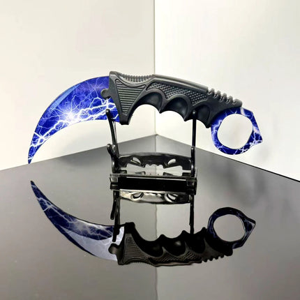 10styles Cs Karambit Metal Model with Plastic Sheath Game Peripheals Colorful Claw Knives Outdoor Training Props Safety Toys Boy