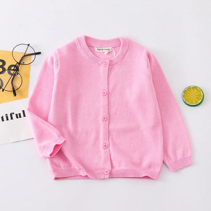 Red Sweater Cardigans for Kids Baby Clothes Toddler Boy Girl School Cardigan Cotton Korean Girls Knitwear Infantil Clothing Bebe