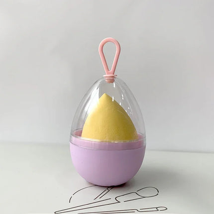 Empty Transparent Puffs Drying Box Storage Case Portable Sponge Stand Cosmetic Egg Shaped Rack Makeup Blender Puff Holder