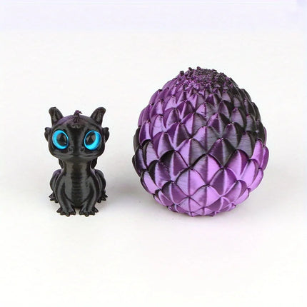 3D Printed Multi-Color Dinosaur Egg Set with Flip Lid - Unique Creative Desktop Decoration Gift Idea