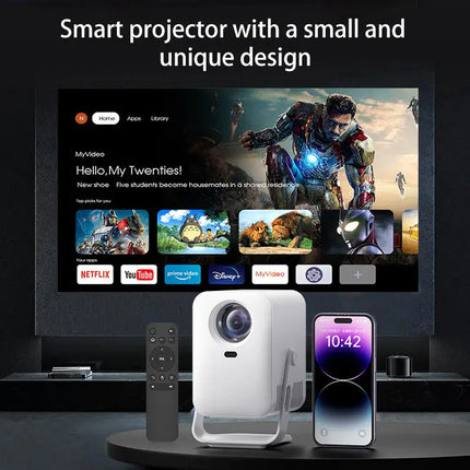 Yinzam HY600 Interactive Protable Projector 300ANSI BT5.0 WiFi Video Projector with Auto Focus Keystone for Meeting Education