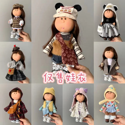 24cm Doll Clothes & Shoes Kit For 24cm Spanish Mia Cute Dress Up Girl Changeable Clothes For Collectors (Doll Not Included)