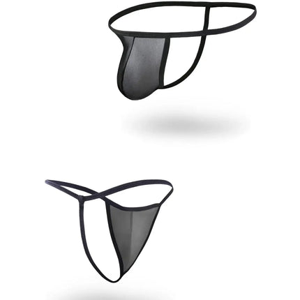 1pc Men's Sexy Underwear, Ice Silk Cool Thongs & G-strings, Mesh Breathable Comfy High Elastic Thongs Underpants, Thongs