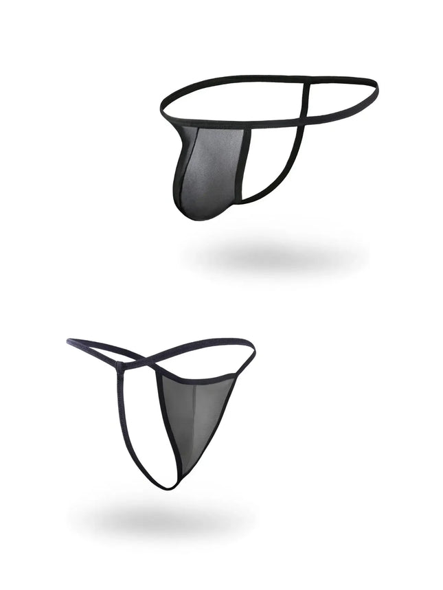 1pc Men's Sexy Underwear, Ice Silk Cool Thongs & G-strings, Breathable Mesh Comfy High Elastic Thong Underpants, Thongs
