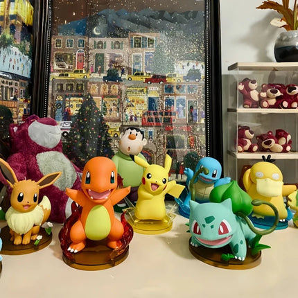 Pokemon Large Figure Squirtle Pikachu Charmander Eevee Collectible Figurine Ornament Youth Toy Birthday Gift For Fans Collectors