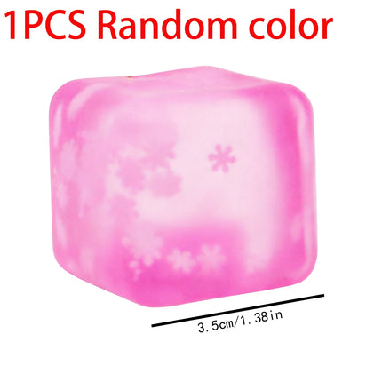 Maltose Cube Stress Squeeze Toy D ecompression Small Ice Cubes Anti Stress Slow Rebound Polar Light Colorful Squeeze TPR Block