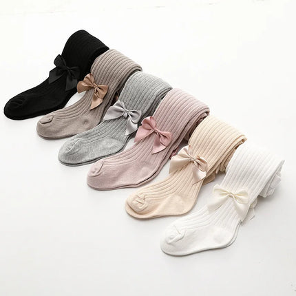 0-4 Years Pantyhose For Infants Newborns Toddlers Cotton Tight For Kid Spring Autumn Baby Girls Tights Beautiful Bowknot Mesh