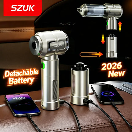 SZUK C019MAX Portable Wireless Vacuum Cleaner Mini blower Multi  Car Vacuum Cleaner Powerful Handheld Cleaning Machine with LED