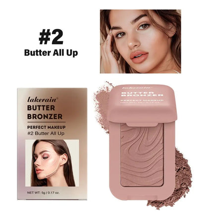 Butter Bronze Contouring Cream Shading Palette Silky Shimmer Powder Waterproof Monochrome Nude Matte Korean Face Cosmetics