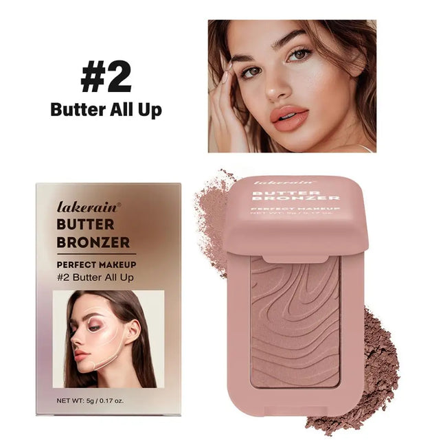 Butter Bronze Contouring Cream Shading Palette Silky Shimmer Powder Waterproof Monochrome Nude Matte Korean Face Cosmetics