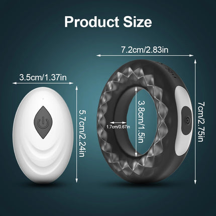 Cock Ring Vibrator Stronger Erection Sex Toy for Men Couples Vibrating Delayed Ejaculation Penis Rings Male Cockring Adult Goods