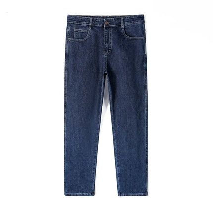New Men's Straight Leg Jeans Retro Blue White Classic Retro High Street Style Y2K Youth Daily Leisure