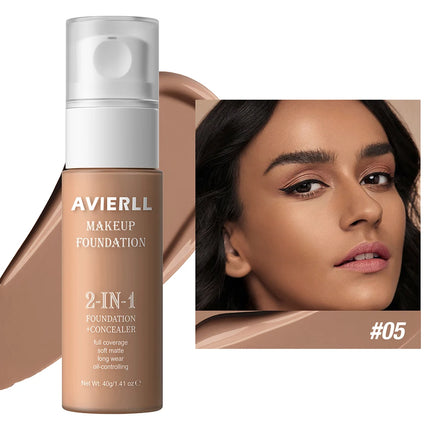 Moisturizing foundation, concealer, waterproof face makeup base, suitable for women's makeup, Halloween gift