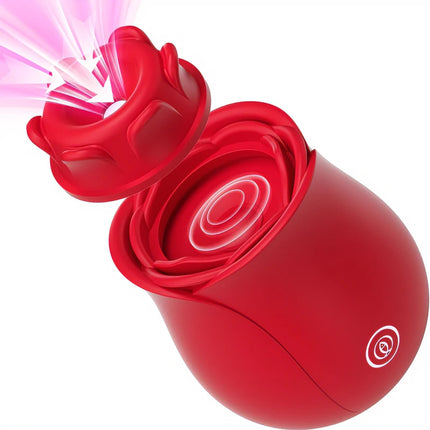 2in1 Rose-Sucking Vibrator for Women Flapping Tapping Rose Sex Toy Nipple Clitoral Lick Vibrating Massager Female Masturbator