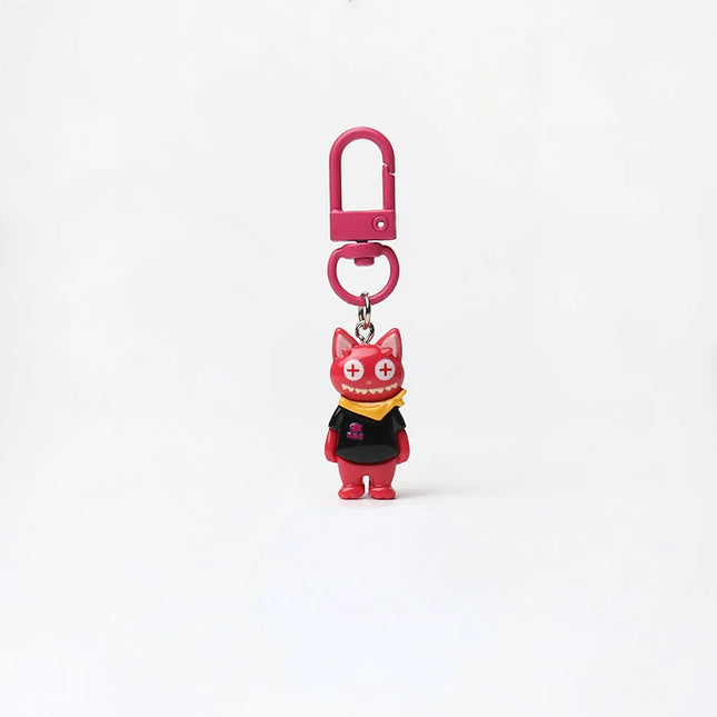 Trend Funny Street Cheap Cat Keychain Creative Bag Accessories Pendant Personalized Cartoon Versatile Key Chains Accessories