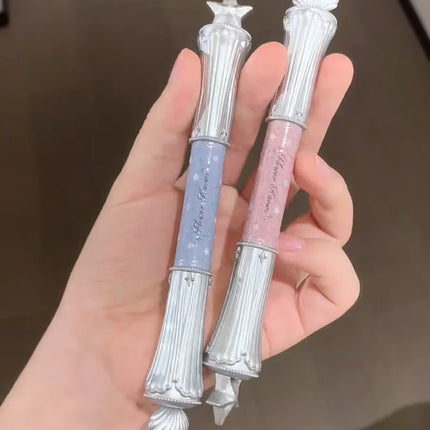 Flower KnowShell Pearl Collection Double-head Shimmer Eyeliner Pen Lying Silkworm Waterproof Highlighter White Pink Eyeshadow