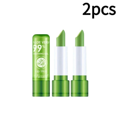 1-10pcs Moisturizing Aloe Vera Lipstick Temperature Color Changing Lip Balm Lasting Nourishing Lip Care Anti-drying Lip Balm