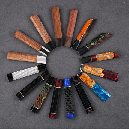 TURWHO 10.5" Hand Forged Japanese Damascus Steel Kitchen Chef Knives DIY Handle Fish Fillet Sushi Salmon Sashimi Slicing Knife