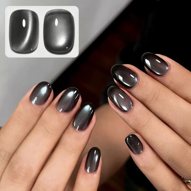 QAZIXU 10ml Black Cat Eye Gel Nail Polish Soak Off UV LED Varnish Semi Permanent Nail Art DIY For Women Winter