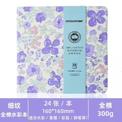 100% cotton journal watercolor book sketchbook acrylic marker drawing book fabric cover mini pocket book square oil pastel book