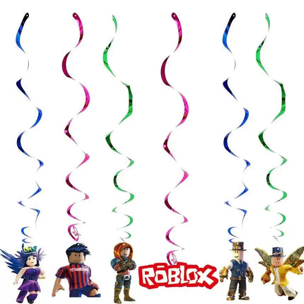 Roblox Birthday Party Supplies Kit with Decoration Favors Toys Tableware Gift Bag Paper Products And Balloons for Christmas Cele
