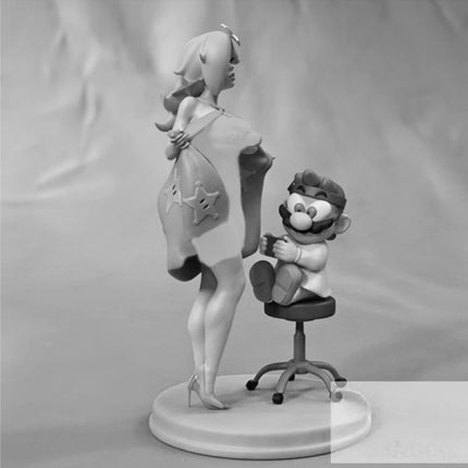 1/24 Scale Cartoon Girl and Doctor Resin Figure Assembled Model Kit Unassembled Unpainted Hobby Miniatures 3D Printing