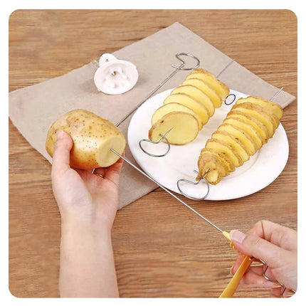 Whirlwind Potato Spiral Cutter Potato Tower Making Machine Vegetable Slicer Creative Vegetable Tools Kitchen Accessories Gadgets