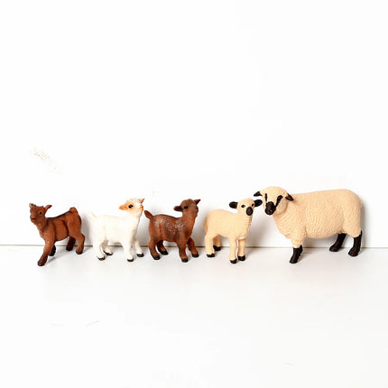 Realistic Farm Animal Shropshires Merino Sheep Goat Argali Antelope Gazella Waterbuck Model Figures Birthday Christmas Toys Gift