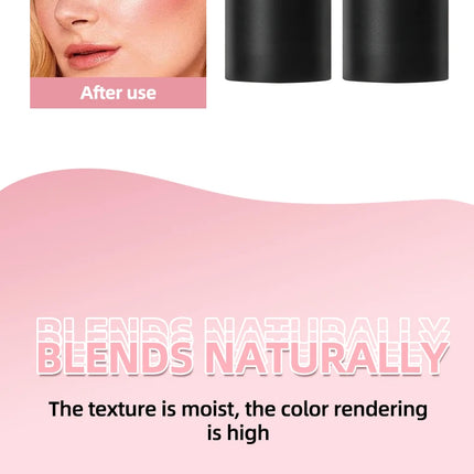 Color-Changing Blush Stick Blusher Cream 3-in-1 Pink Color with Long-Lasting Makeup Easy Application