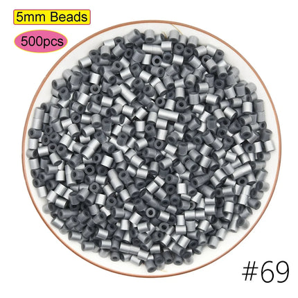 DIY Plastic 5mm Perler Hama Beads Fuse Beads Toys Eco-friendly Material Pegboard Iron Pixel Puzzle Birthday Gift for Boys Girls