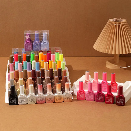 15ml gel Nail Polish set Including Red Pink Nude Gel Polish Kit LED Soak Off Polish Home DIY top coat