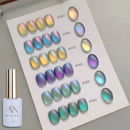 1-6PCS Popular Winter Internet Celebrity Hot-selling Northern Lights Cat Eye Magnet Gel Nail Polish Nail Art Nail Supplies