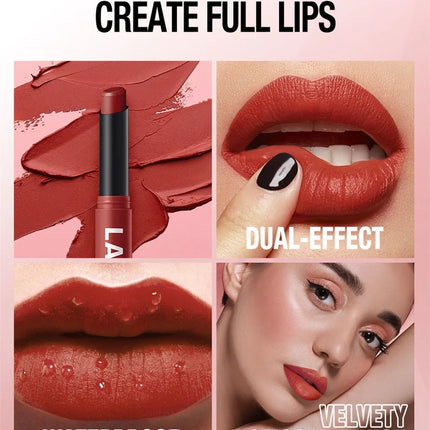 12 Color Matte Lipstick Pencil Waterproof Long Lasting Non-Stick Cup Lip Stain Tint Cosmetic Nude Lipstick Pen Makeup Cosmetics