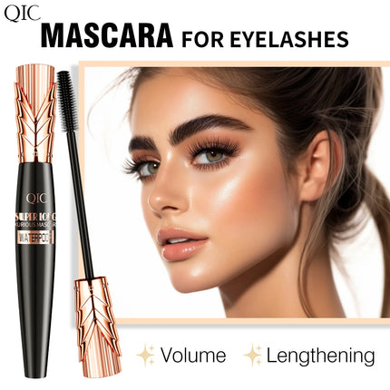 5D Black Waterproof Mascara Lengthens Eyelashes Extension Thick Silk Fiber Mascara Female Makeup Eye Cosmetics Tools for Gifts