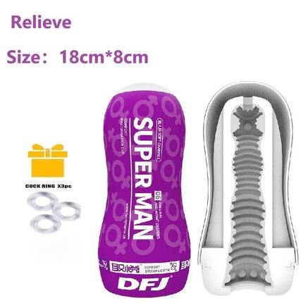 Male Masturbator  Sucking Multiple Channel Stimulation Vagina Adult Endurance Exercise Adult Supplies Vacuum Pocket Cup for Men