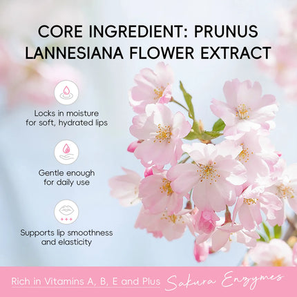 Sakura Lip Balm Nourishing Refreshing Hydrating & Moisturizing Preventing Cracking Repairing for Daily Care Lip Balm