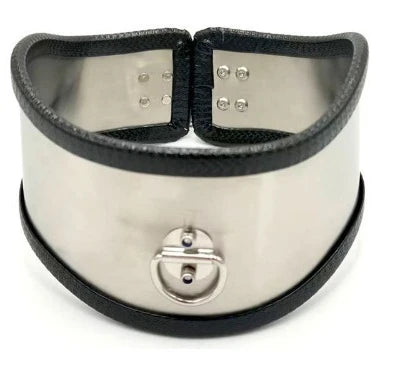 Stainless Steel BDSM Collar Erotic Neck Harness for Fantasy Game Fetish Toy Sex Product Adult Role Play Intimate Accessory