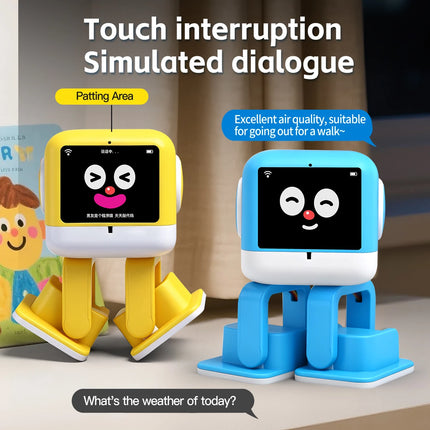 2026 WLtoys AI Smart Robot with Built-in DeepSeek Intelligent Voice, Touch to Interrupt Music and Dance Actions, Adults Gift