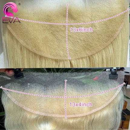 Eva Hair Invisible HD Lace #613 Hair 13x6/13x4 HD Lace Frontal Only 5x5 HD Lace Closures Straight & Body Wave #613 Human Hair