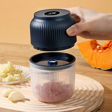2026 New Electric Garlic Chopper Portable Cordless Garlic Mincer with 6 Stainless Steel Blades Food Chopper for Kitchen