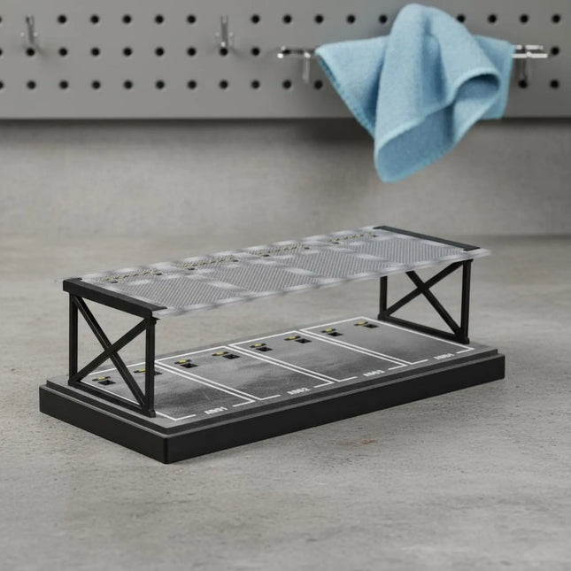 1:64 Parking Lot Display Easy to Assemble Double Layer Car Display Rack Miniature Car Garage Shelf Dust-Proof Lightweight